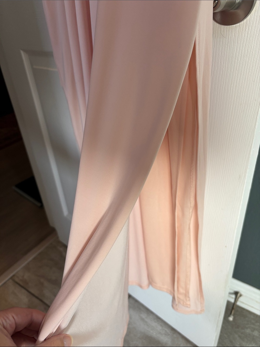 Soft Blush V-Neck Maxi Dress - Picture 5 of 6